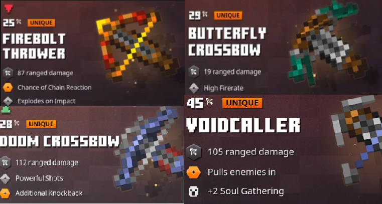 Best Crossbows in Minecraft Dungeons